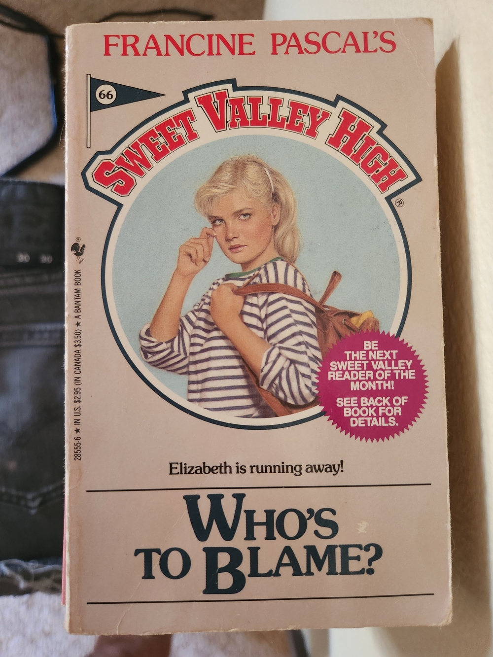 Sweet Valley High 'Whos To Blame?' #66